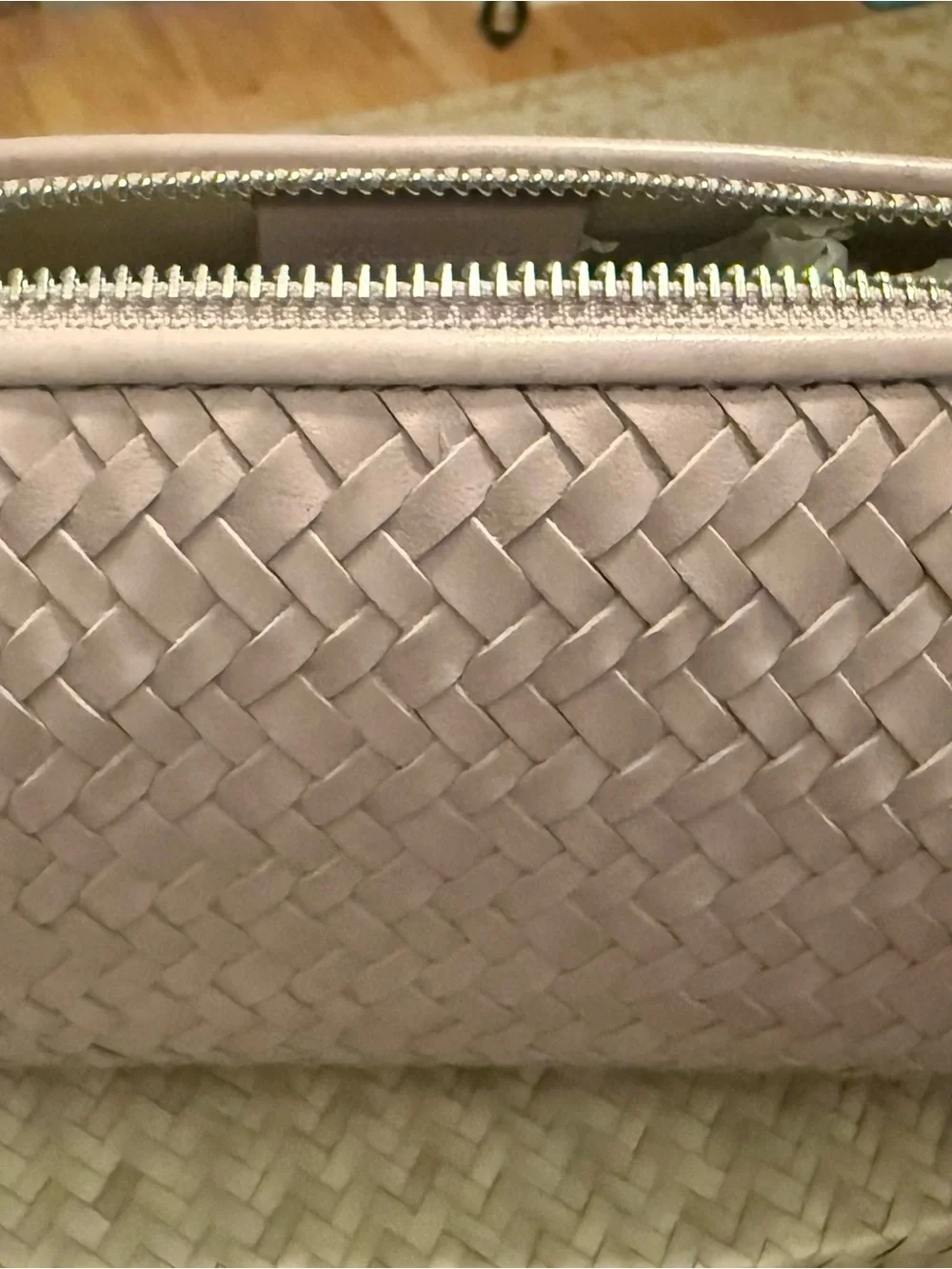 NWT Madewell Signature Woven Zip Pouch Marble Lilac
